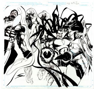 Mark Texeira Original Art Comic Cover for "Final Boss" by Tyler  Kirkham - Paint