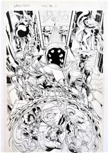 Lady Death : River Of Fear #1 Page 11 Original Splash Art Visions Of Lady Death By Joe Bennett Comic Art