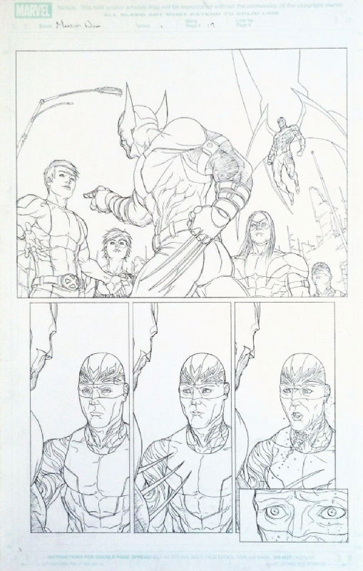 Cable / X Force Messiah War #1 Page 19 Original Splash Art Featuring ...