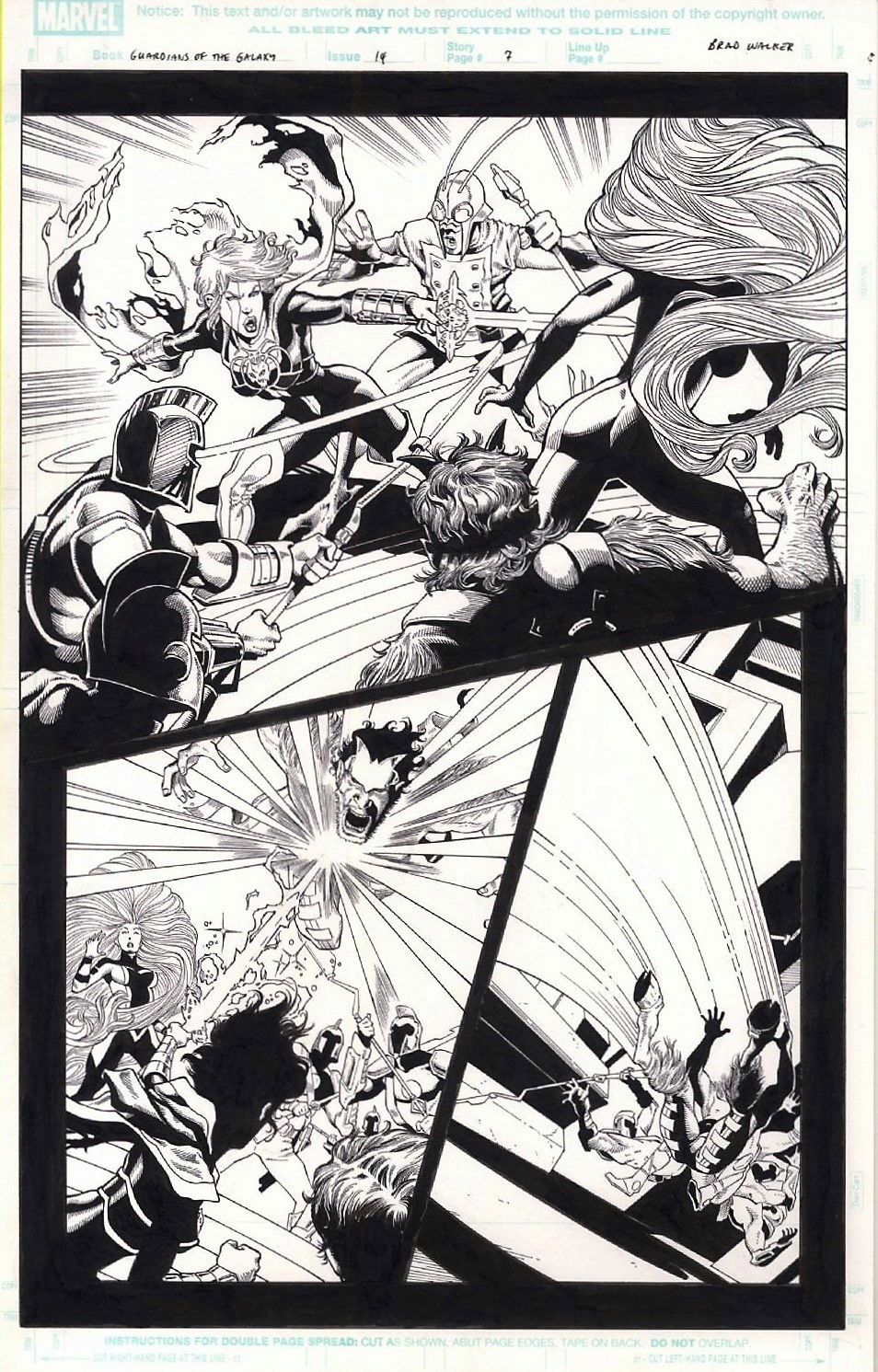 Guardians Of The Galaxy #14 ( War Of Kings Tie-In ) Page 7 Original Art ...