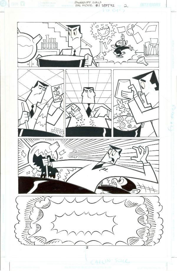 Powerpuff Girls Movie Comic Page 2 In Sean F Collins S Laboratory Scenes Comic Art Gallery Room