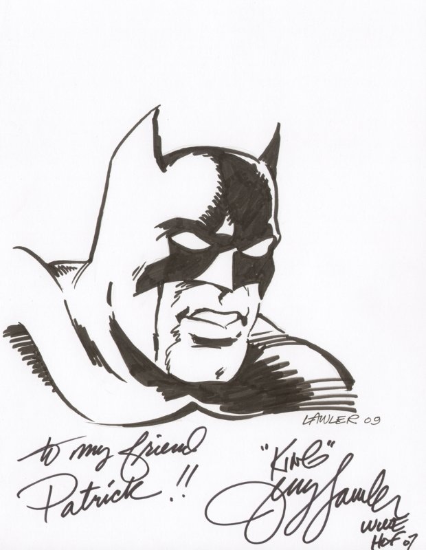 Batman by Jerry The King Lawler, in Patrick Brower's Sketches Comic Art
