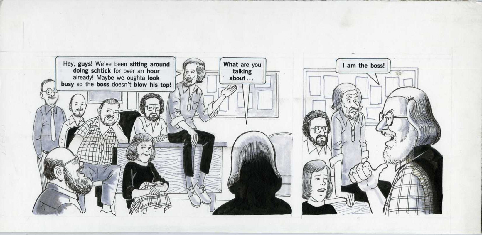 Manager hvis Krage Dave Berg: The Lighter Side (featuring Bill Gaines), in Daniel Theodore's  Mad Magazine, and the Other Gangs of Idiots Comic Art Gallery Room