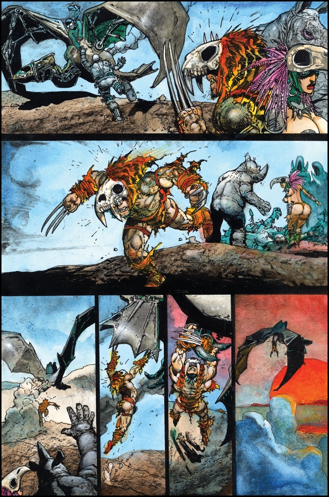 FULL CIRKLE II (2nd Series) #1 Page 18 by Simon Bisley (For Sale $499), in  Simon Reed's BISLEY, Simon - Full Cirkle (2nd Series) #1 (Painted) Comic  Art Gallery Room