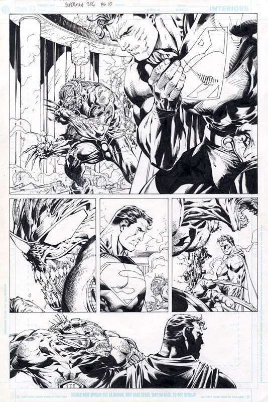 Superman #206 Page 10 by Jim Lee (SOLD), in Simon Reed's ART SOLD by ...