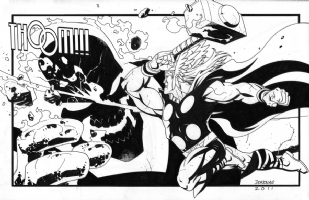 Brimstone vs. Thor by Derec Donovan Comic Art