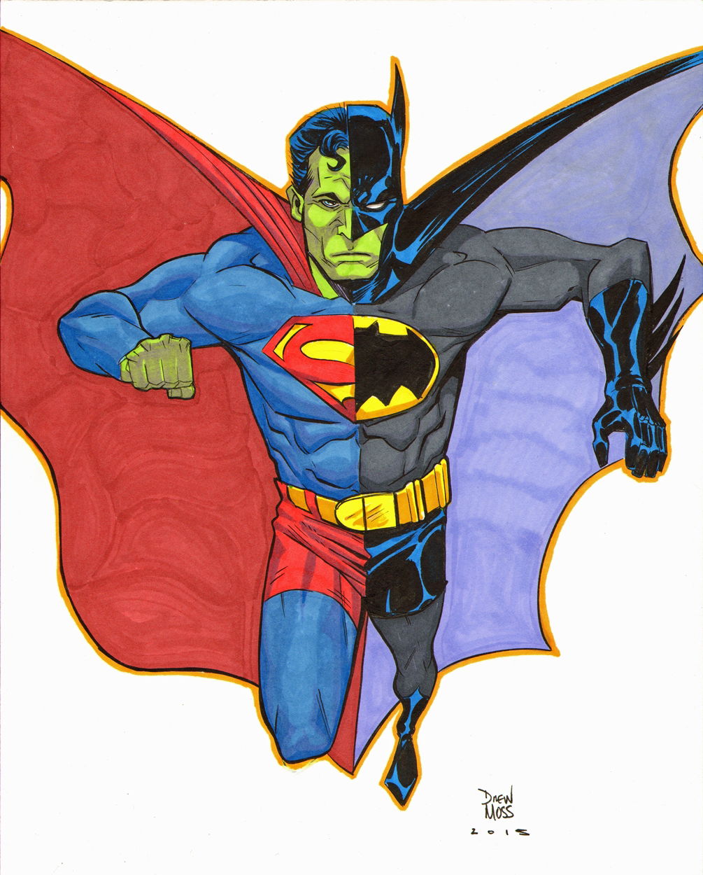 Composite Superman by Drew Moss, in Travis Ellisor's Legion Villains Comic  Art Gallery Room