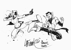 Karate Kid vs. Hellcat by David Lafuente Comic Art