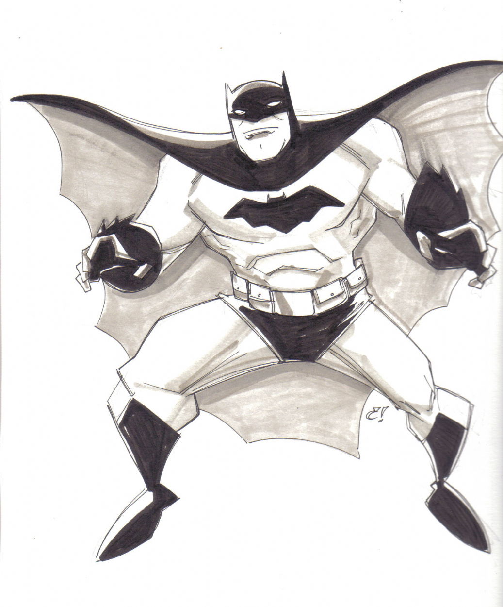 Batman, Craig Rousseau , in Ray O'Hare's Bat-Stuff Comic Art Gallery Room