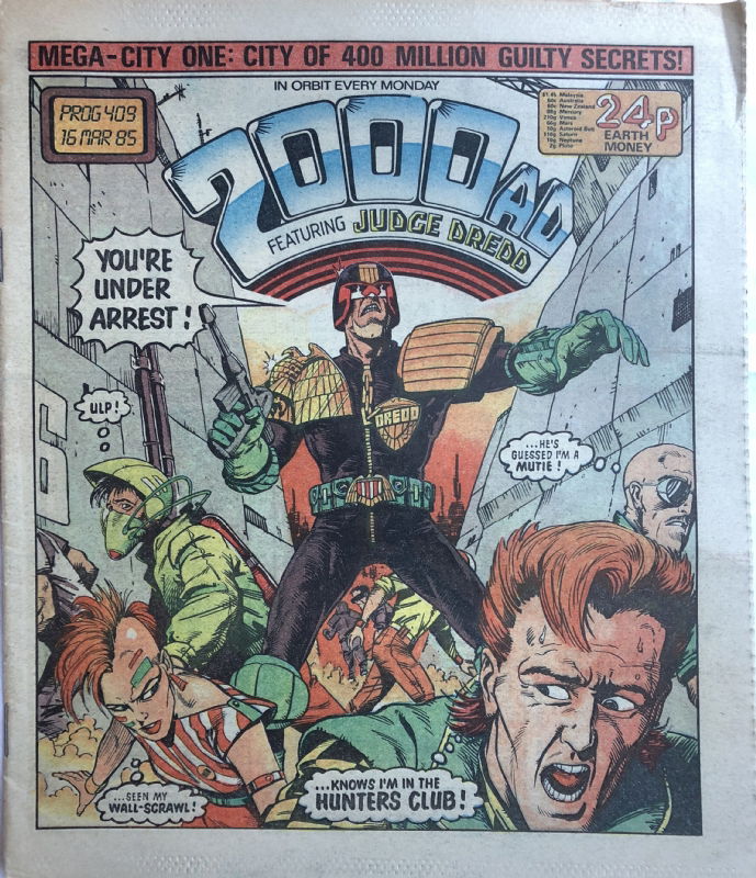 2000AD: Prog 409 (1985); Judge Dredd - The Hunter's Club pp18 , in Ben ...