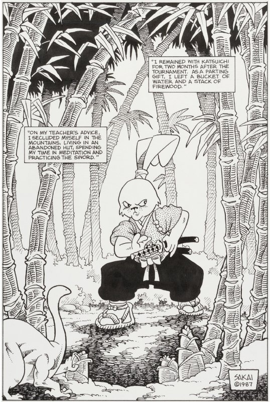 Usagi Yojimbo - Fantagraphics Issue #2 unused page (1987), in Mat 