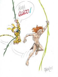 Batem Tarzan and the Marsupilami Comic Art