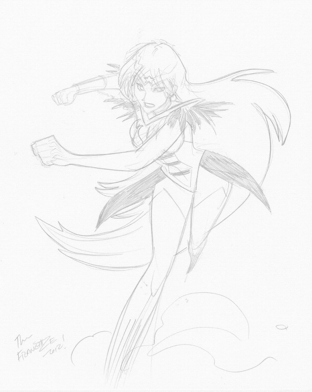 Sailor Lead Crow from Sailor Moon by Jerry Gaylord, in Jude Deluca's Anime/Manga/Sound  and Visual Novels Comic Art Gallery Room