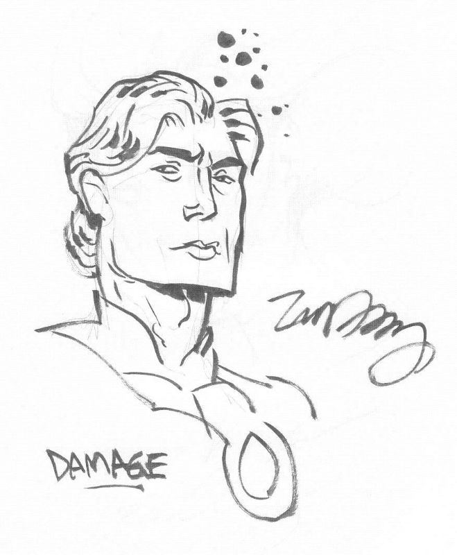 Damage by Zander Cannon, in Jude Deluca's DC Comics Comic Art Gallery Room