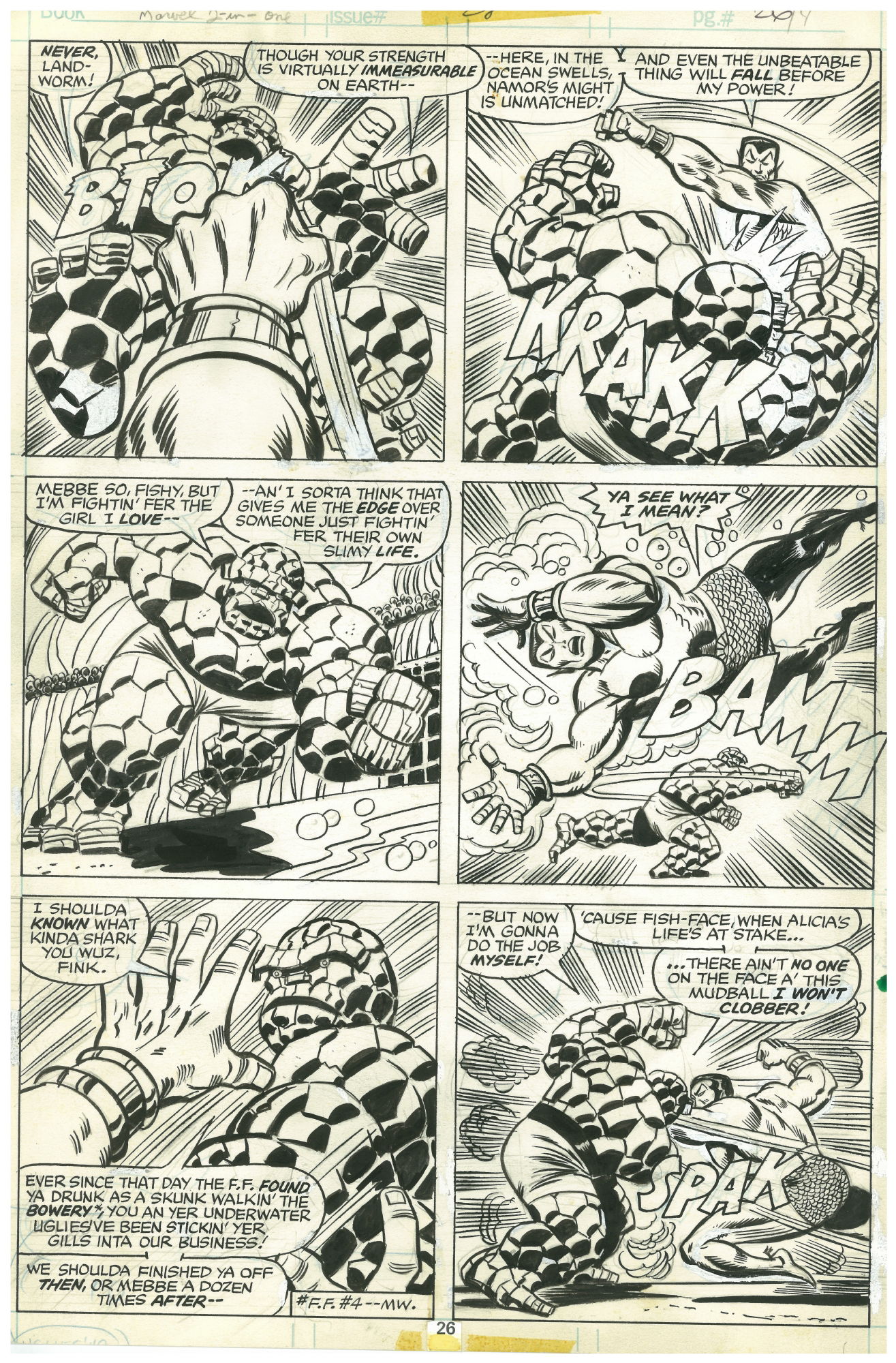 Marvel Two in One #28,page 26., in Michael Weigant's Ron Wilson Comic ...