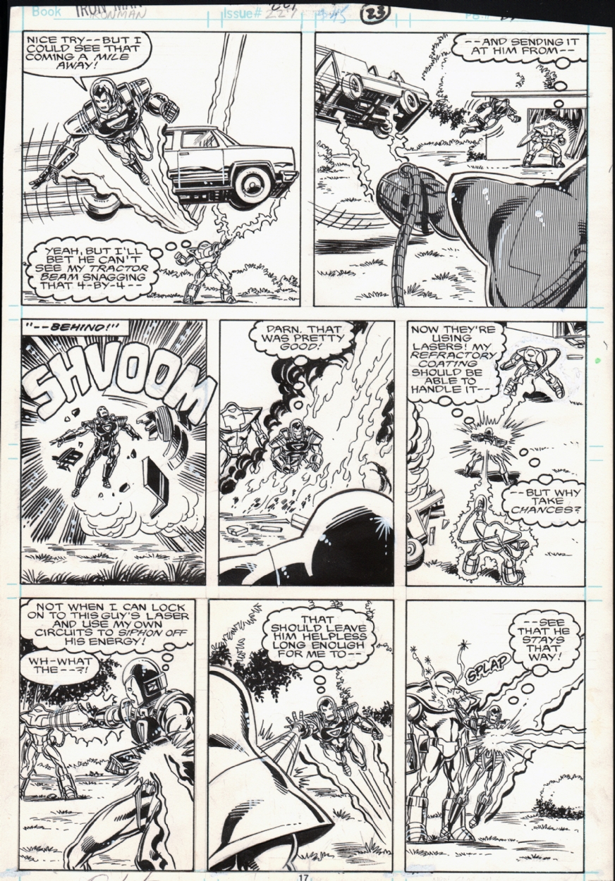 Iron Man #227, pg 17 by Mark Bright (Feb. 1988) - Armor Wars, in
