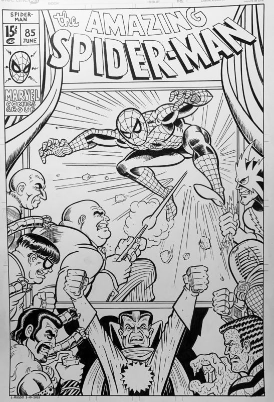 AMAZING FANTASY # 15 COVER RECREATION 1ST SPIDER-MAN ORIGINAL COMIC COLOR  ART