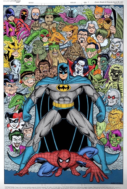 Batman Spider-Man Joker Green Goblin by Lou Russo and Johnny Vera, in L.  Russo's L. Russo Comic Book artwork Comic Art Gallery Room