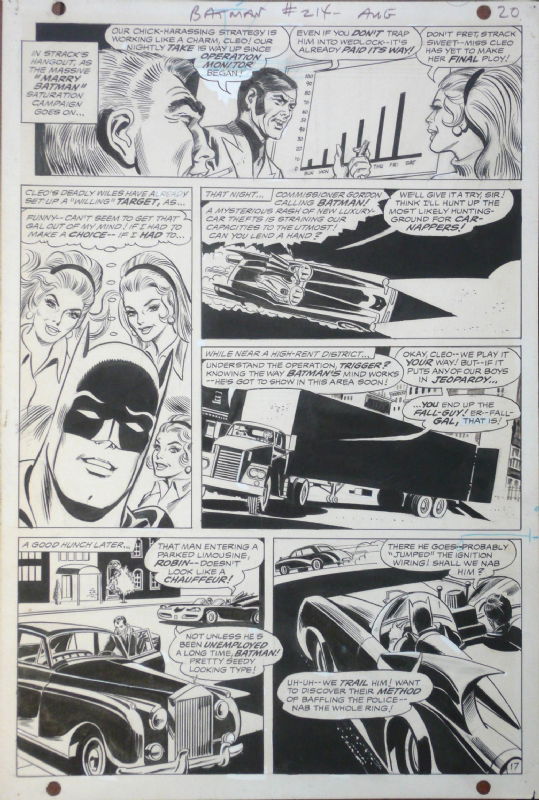 BATMAN #214, , August 1969, in Eduardo Orenstein's INTRODUCTION Comic  Art Gallery Room