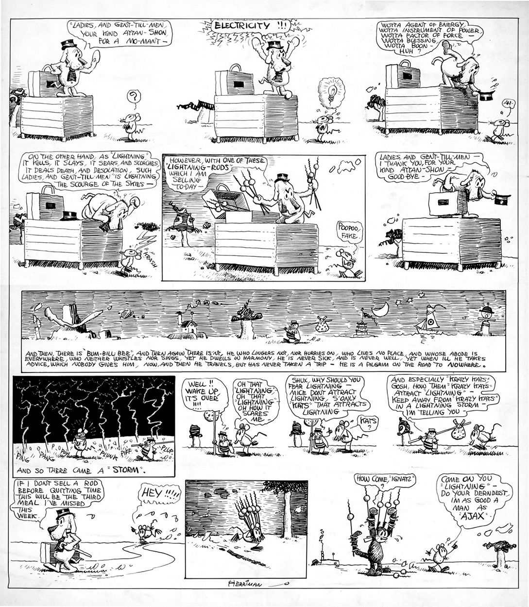 HERRIMAN, George: Krazy Kat 1920-12-05, in Rarebit Fiend's PIECES I ...