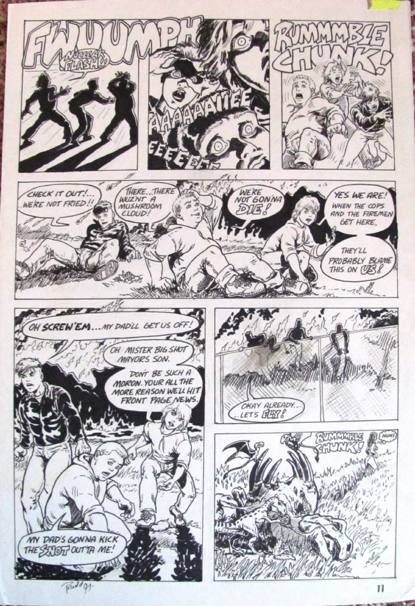 Cavewoman Issue 1, page 11, 1993, Budd Root 1st issue ever of Cavewoman, in  Thomas Crosby's Cavewoman Comic Art Gallery Room