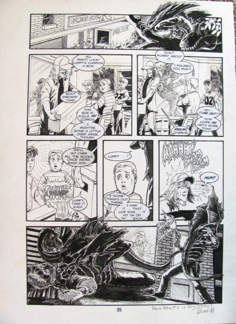 Cavewoman: Rain Issue 2, page 25 1996 art by Budd Root, in Thomas Crosby's Cavewoman  Comic Art Gallery Room