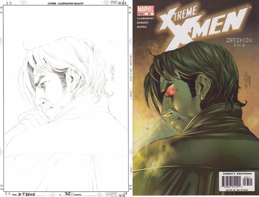 X-Men 184 pg 22 1st Death Gambit , in Brian Stryker's Gambit Published:  Salvador Larroca Comic Art Gallery Room