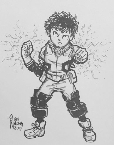 Izuku Midoriya Deku My Hero Academia By Ken Wong Mocca Arts