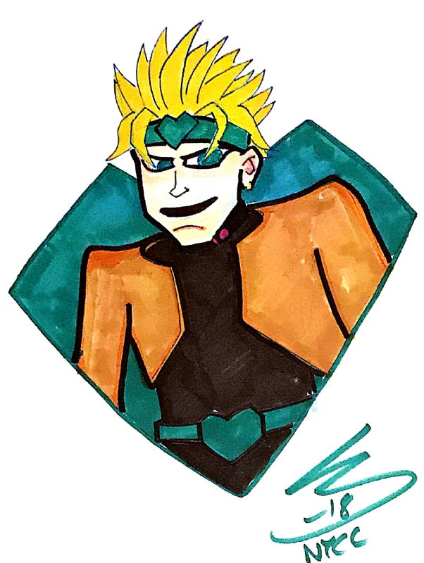 My drawing of Dio Brando from JoJo's Bizarre Adventure: Stardust