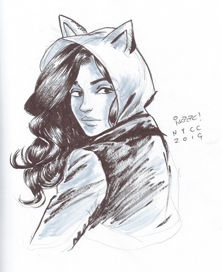 Selina Kyle Under The Moon A Catwoman Tale By Isaac Goodhart New York Comic Con Nycc 19 In Jason Borelli S Sketchbook 11 Comic Art Gallery Room