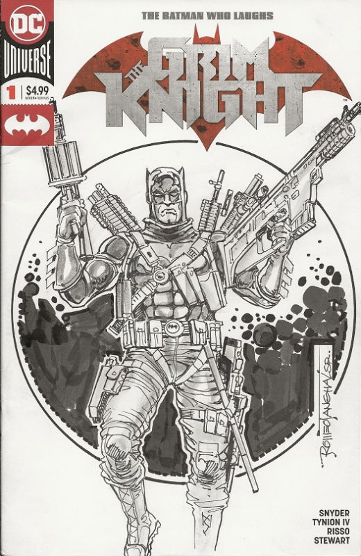 Batman Who Laughs: The Grim Knight #1: Grim Knight by Romeo Tanghal, in  Jason Borelli's Sketched Covers Comic Art Gallery Room