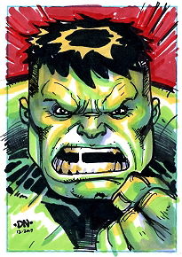 Hulk - David Nakayama, in Charlie Ramirez's Artwork Comic Art Gallery Room