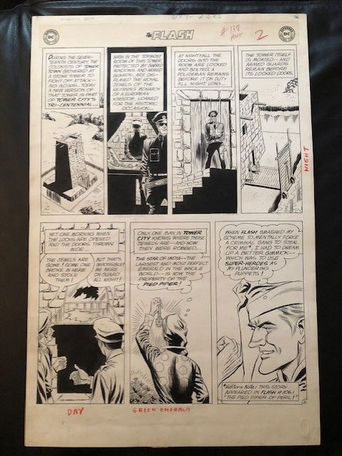 CARMINE INFANTINO- FLASH #138 ORIGINAL ART PAGE FOR SALE-PIED PIPER ...