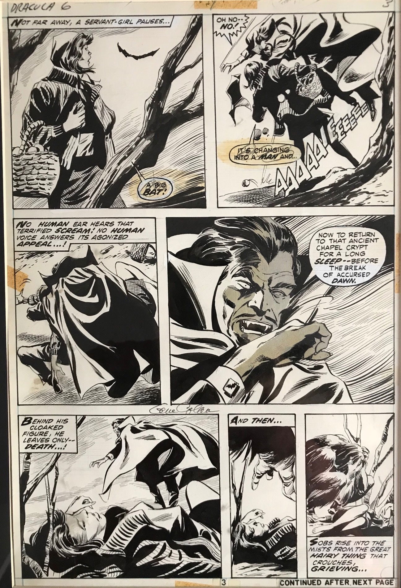 Gene Colan Tomb of Dracula # 6, in David Grisez's David Grisez Comic ...