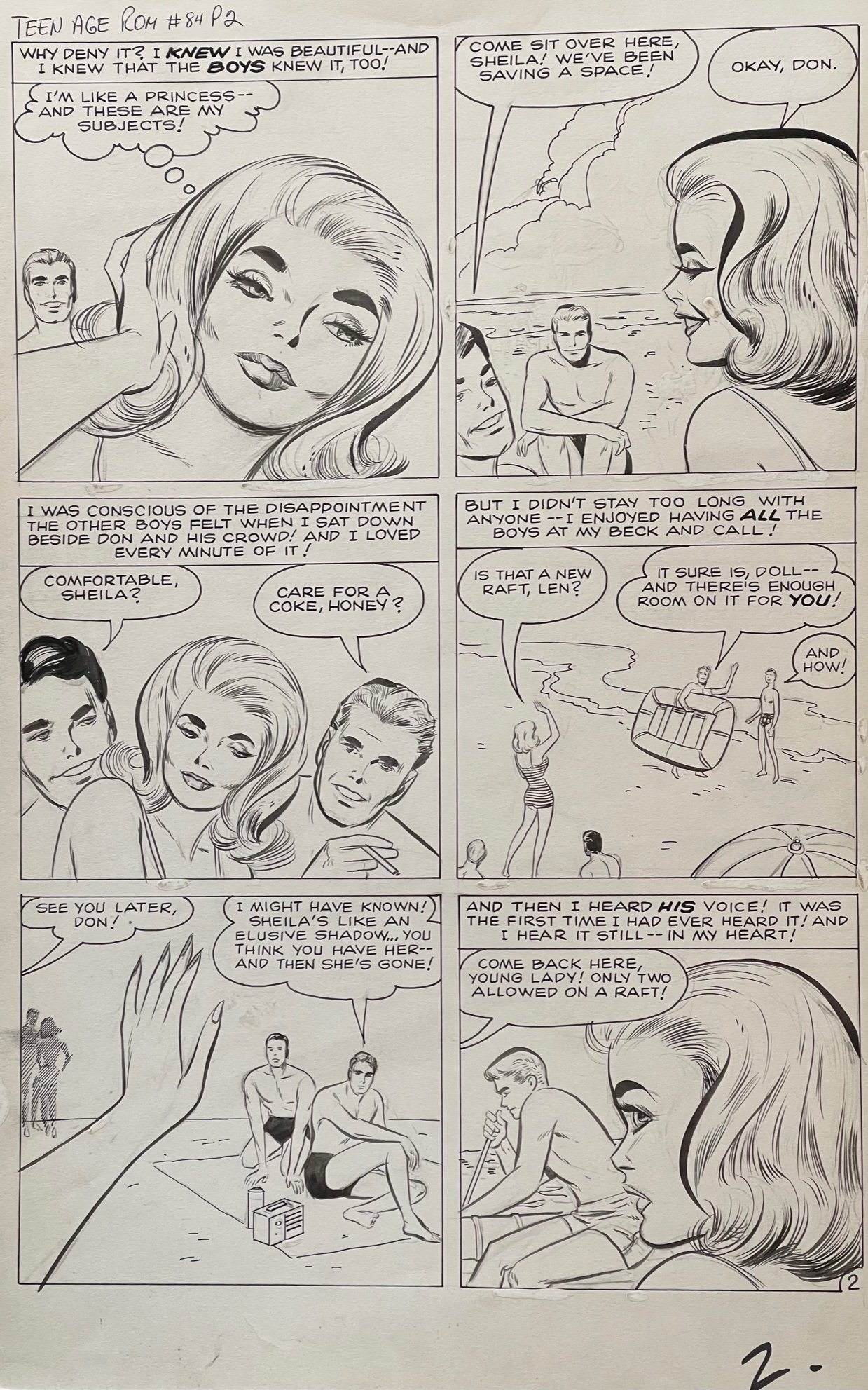 Jack Kirby Teenage Romance # 84 The Summer Must End Page 2, in David ...