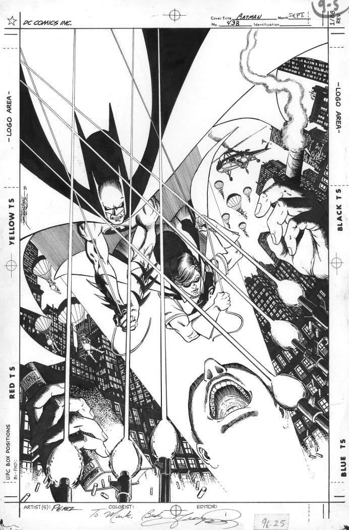 SOLD!: George Perez Batman #438 Year 3 Part 3 Cover, in K D's Art Sold  Comic Art Gallery Room