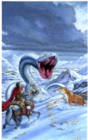 Elmore, Snow Serpent, Acrylic.  SOLD Comic Art