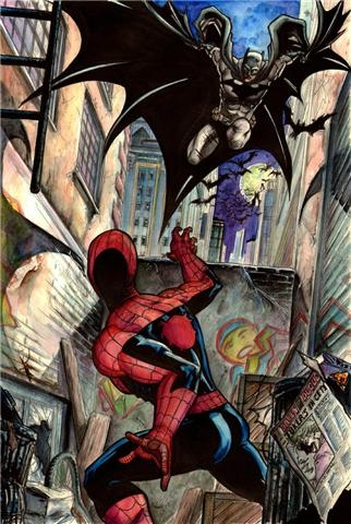 Spiderman vs Batman (Vicente Cifuentes) #Definitivo#, in Rubén Blázquez's  Commissions Comic Art Gallery Room