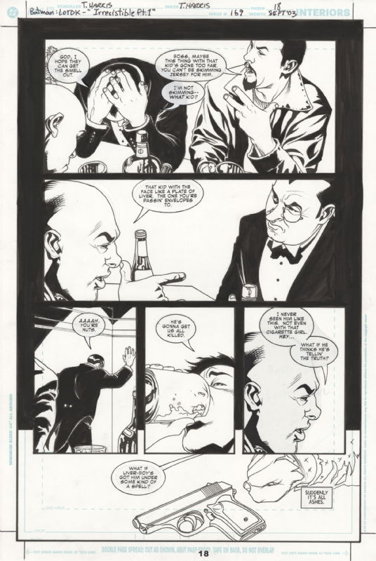 Tony Harris BATMAN: Legends Of The Dark Knight #169 pages 18 and 19 PENGUIN  ART, in Tarhan K's For Sale - Interior Comic Art Comic Art Gallery Room