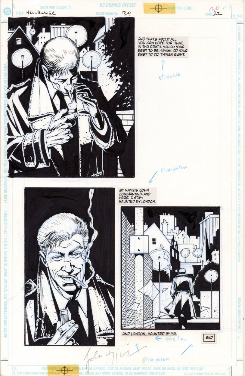 John Higgins Hellblazer 139 pg 22, in Mark Hays Personal Collection Comic Art Gallery Room