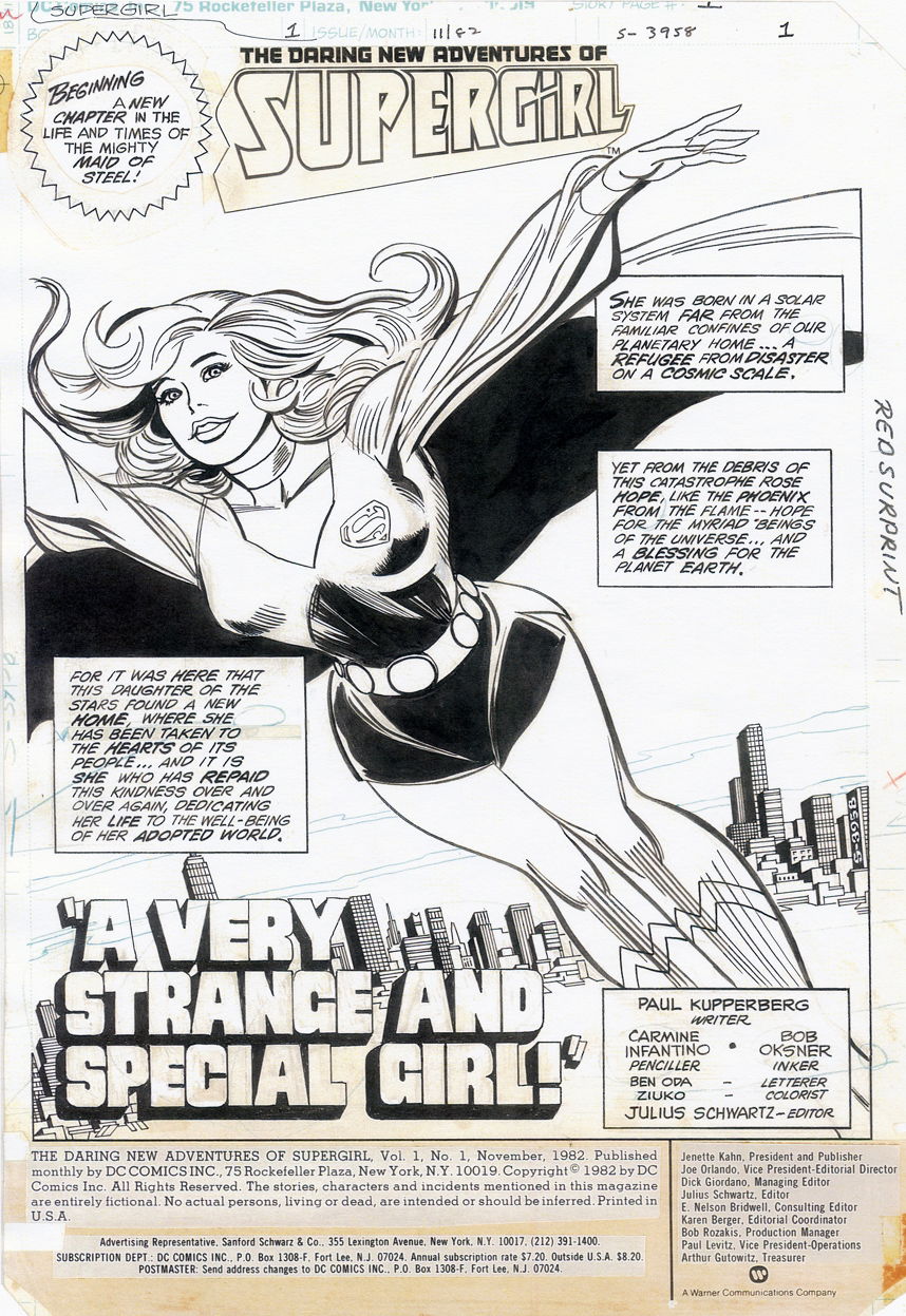 Daring New Adventures Of Supergirl #1 P1 Splash (1982), In R Shur's DC ...