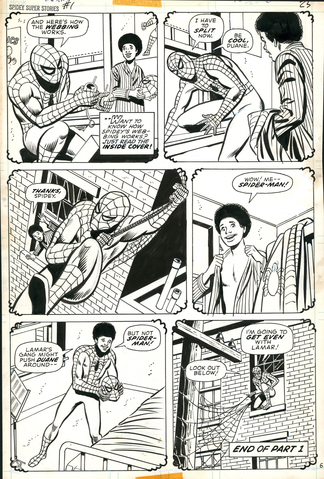 Spidey Super Stories 1 p25 (1974) Comic Art