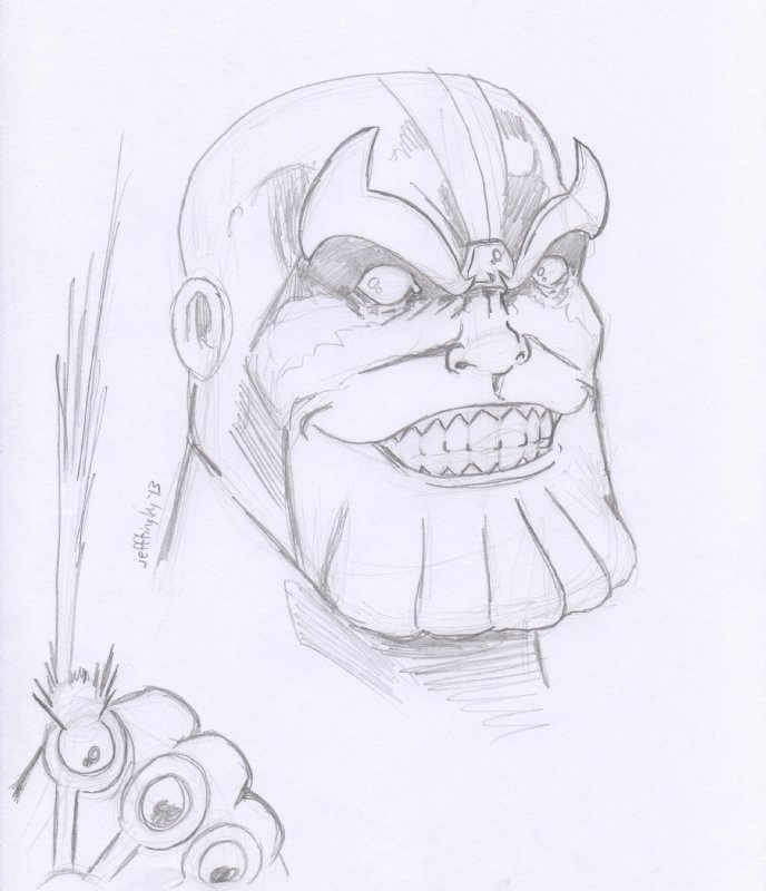 Thanos Sketch, in Jonathan Brown's Thanos Comic Art Gallery Room