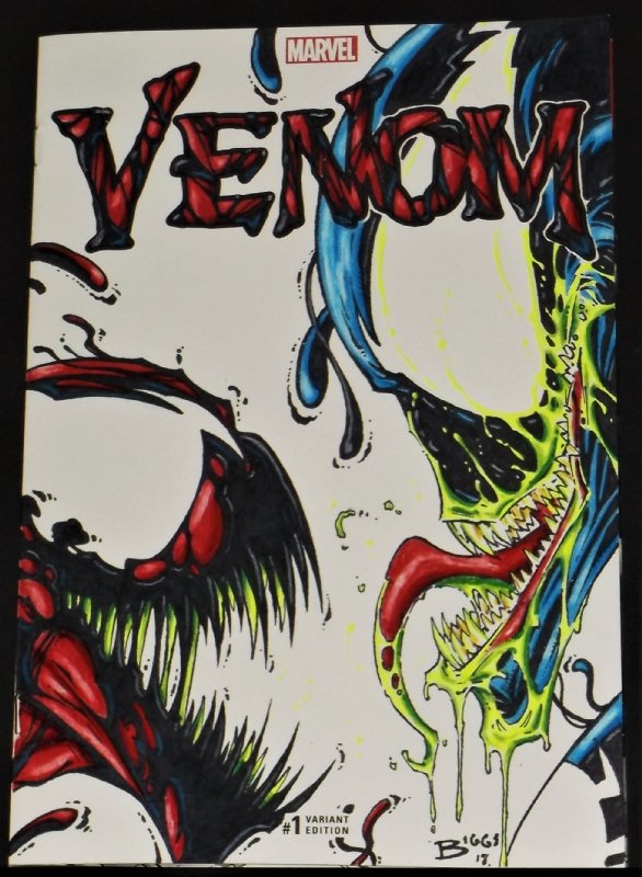 Venom #1 Blank Sketch Cover: Venom And Carnage, Father / Son Chat! Full ...