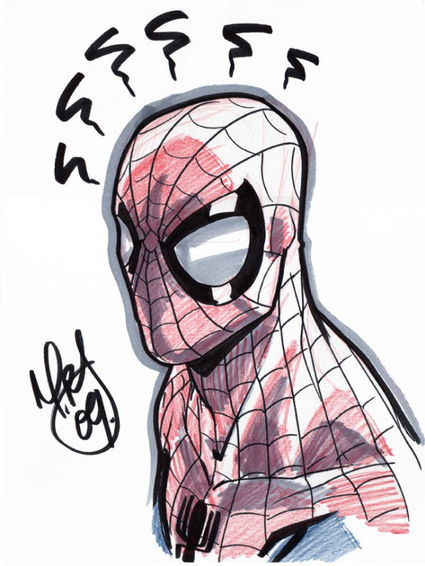 Spider Man By Mark Brooks In Arnie Grievess Commissions And Convention Sketches Comic Art 7937