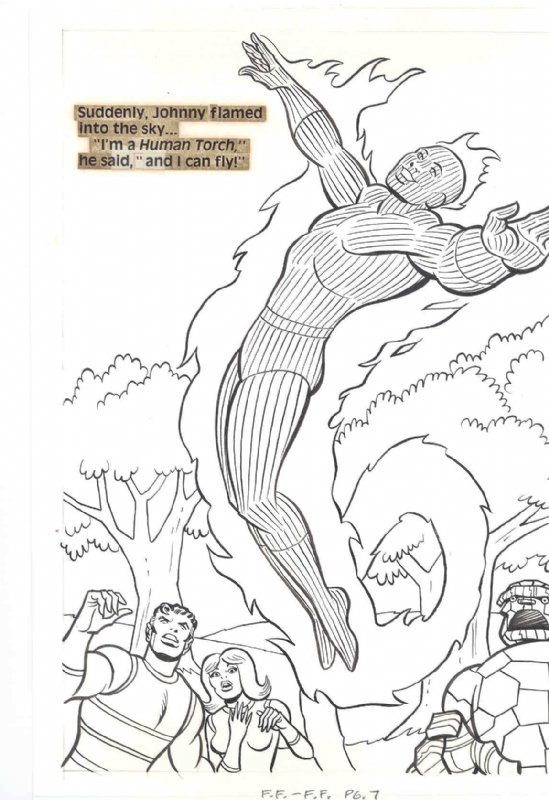 Fantastic Four Coloring Book Page 7 In Michael Dunne S Fantastic Four Comic Art Gallery Room