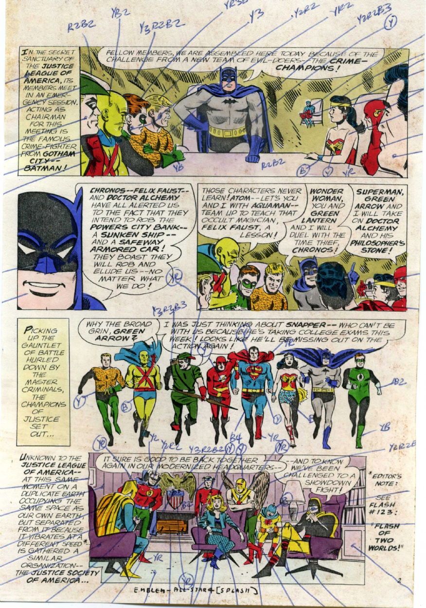 Justice League Of America 21 Page 2 In Michael Dunne S Jsa Crisis On Earth One And Two Color