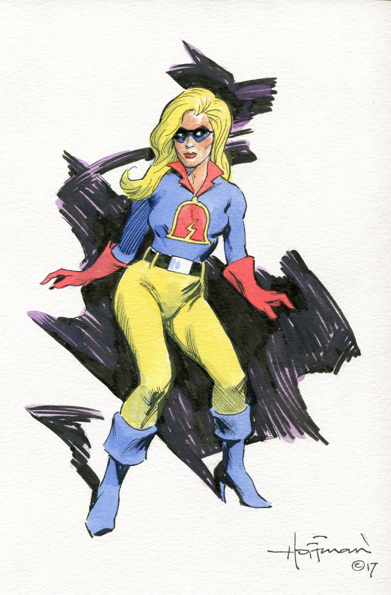 Liberty Belle By Mike Hoffman In Michael Dunne S JSA By Mike Hoffman Comic Art Gallery Room