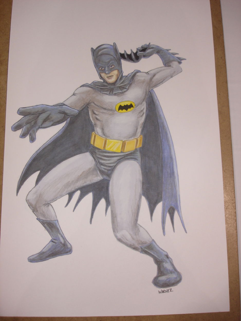 Adam West Batman, in Josh Warner's Convention Sketches Comic Art ...