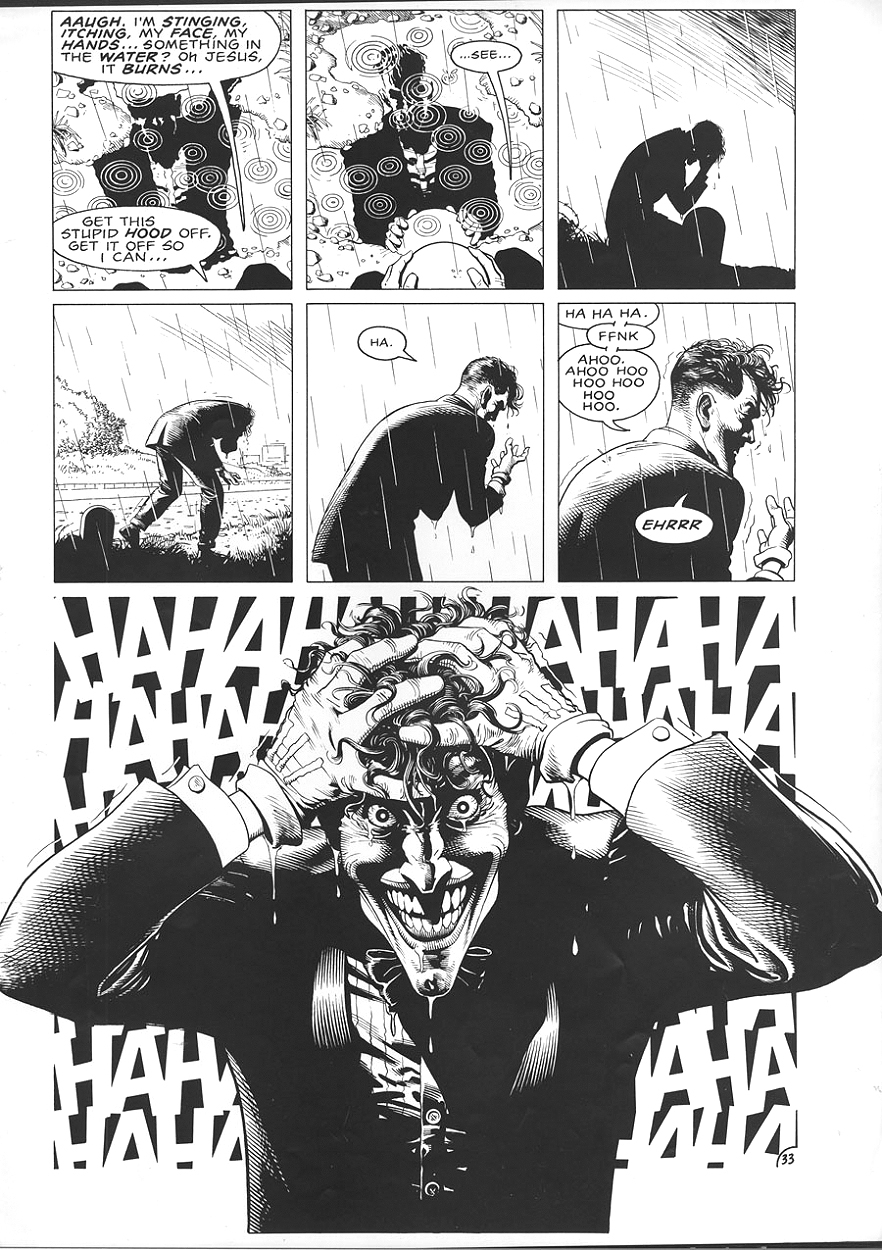 the Killing Joke --(1988' the Joker )--by Brian Bolland, in Michael  Bair's Comics Production Art....Stats, and Miscellaneous Comic Art Gallery  Room